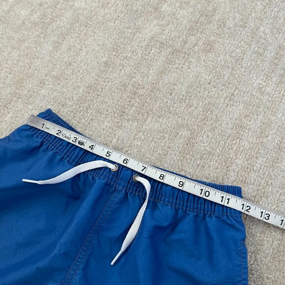 Hanna Andersson Boys Shark Stripe Blue Swim Shorts Trunks 10 - Picture 7 of 8